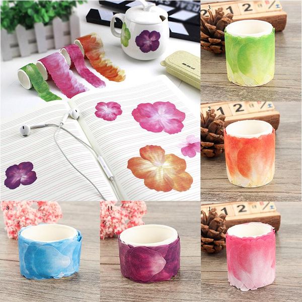 

gift wrap beauty petals flower tape hand account creative decorative materials stickers cherry blossom and paper