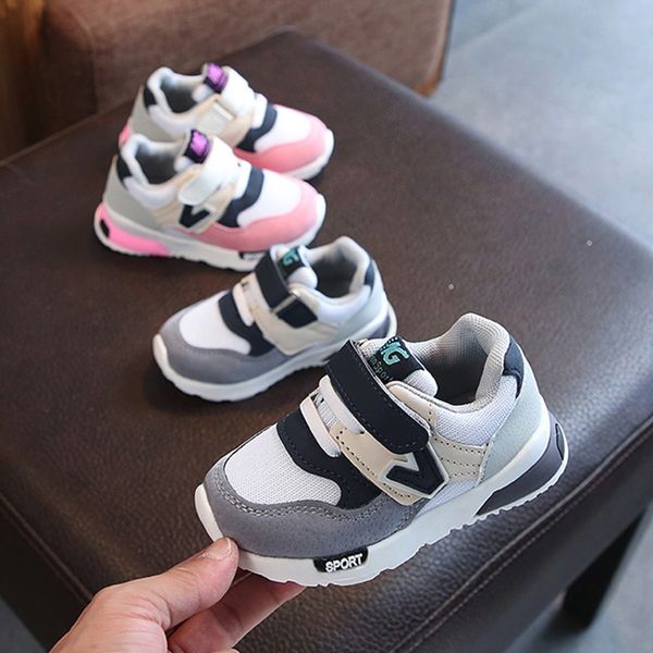 

children sport shoes autumn winter new fashion breathable kids boys net shoes girls anti-slippery sneakers baby toddler shoes, Black;red