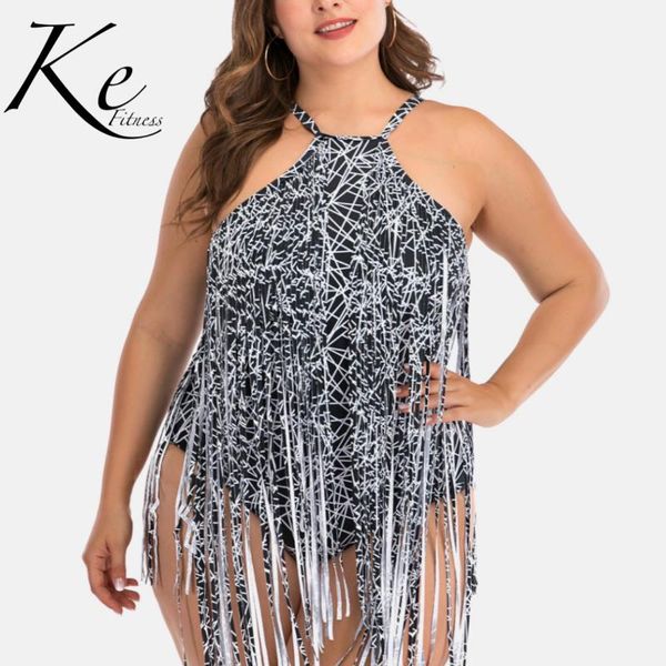

collection 2021 woman swimsuit 1 piece tassel big cup swimwear plus size to 4xl fashion girl one-piece suits