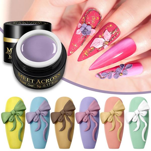 

nail gel meet across sculpture 3d plasticine carving varnish professional manicure art uv painting, Red;pink