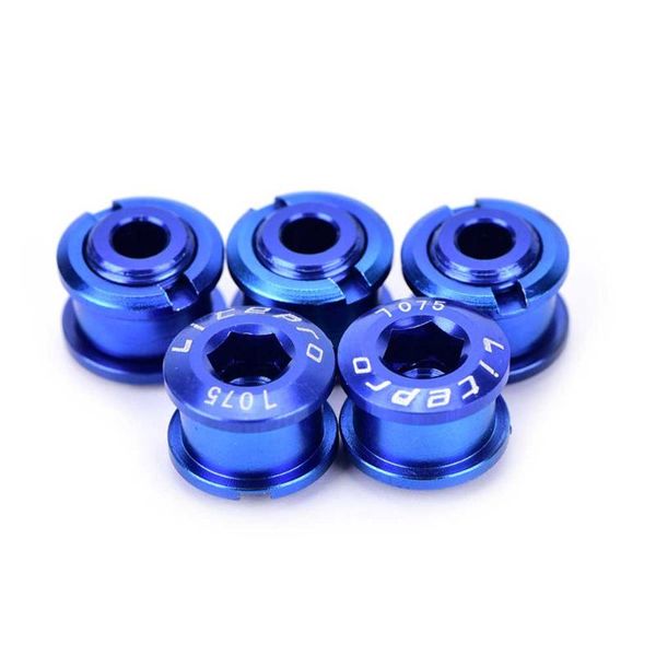 

bike brakes 5pcs riding wheel bolt crankset cycling bicycle chainring fixed disc screw heat resistant aluminum alloy outdoor braking