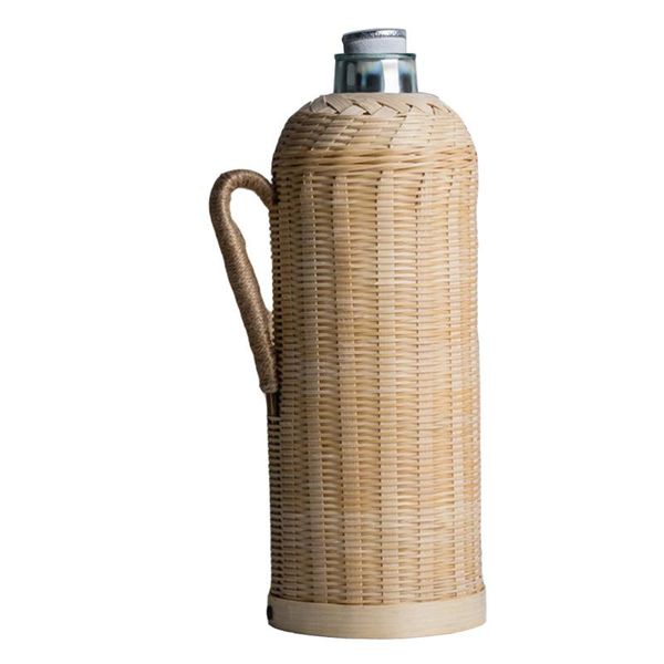 

mugs 1pc traditional hand-made bamboo kettle thermal practical water bottle