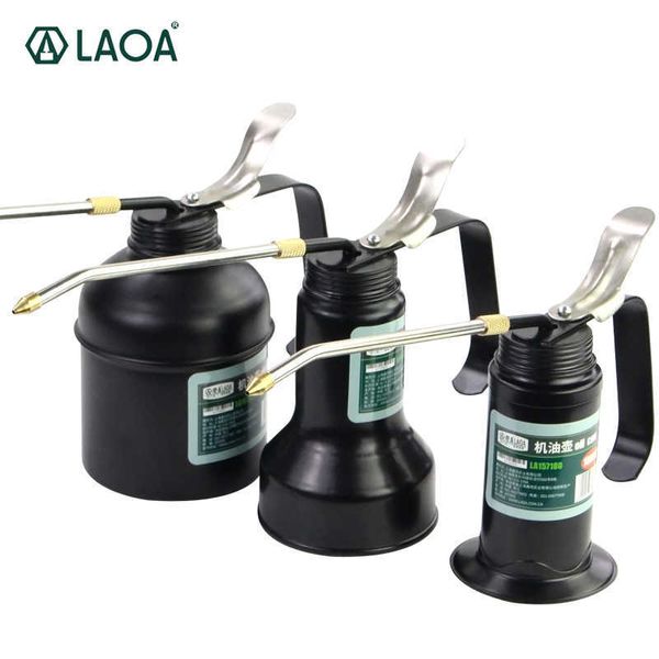 Laoa HVLP Oiler 180cc / 300cc / 500cc máquina de oleólico máquina Bomba de alta pressão Long Beak óleo Can Pot Ferramentas manuais para lubrificante Airbrush 210719