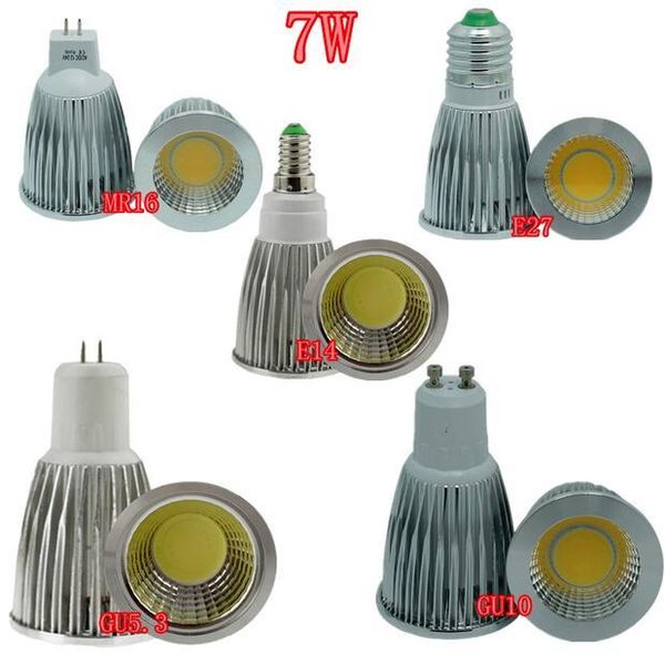 

bulbs led bulb light e27 gu10 gu5.3 e14 ac85-265v / mr16 12v high brightness cob 3w 5w 7w white warm spotlight