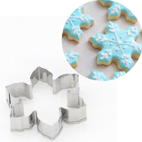 

baking moulds christmas snowflake cookie cutter stainless steel pastry sugar craft cake biscuit mould fondant icing mold