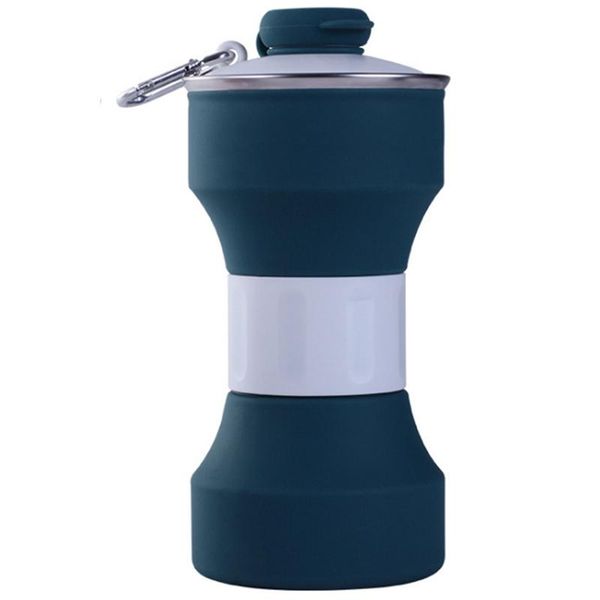 

water bottle 650ml folding sports cup handy travel mini portable silicone