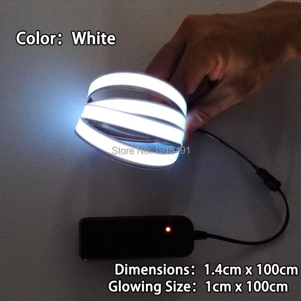 

dc-3v cell boxes drives+8 colors choice 1.4x100cm el tape wire led strip neon for party car-styling interior decoration strips