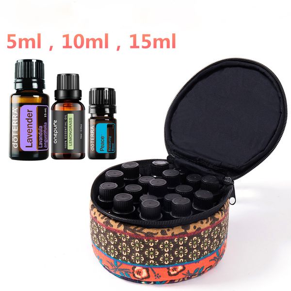 

9 bottles essential oil storage bag 5/10/15ml bottle protect case portable travel nail polish organizer bags