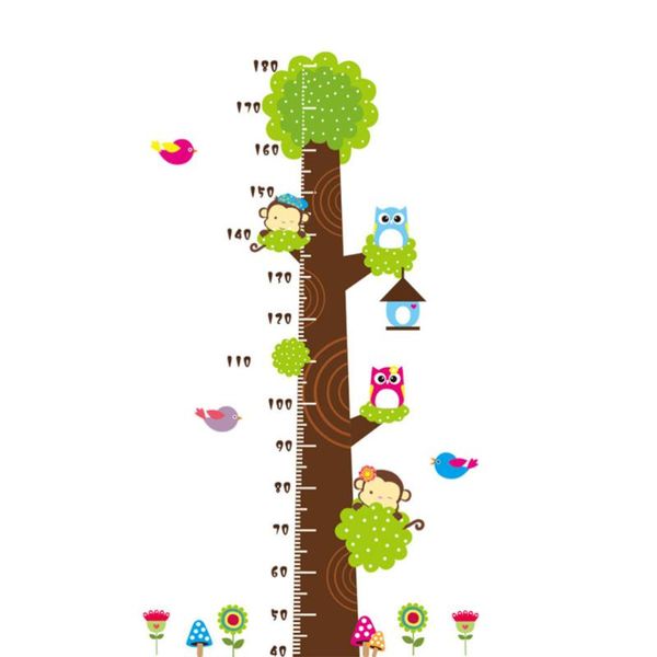 

wall stickers removable diy pvc cartoon kids height measure ruler nursery growth chart murals home walls decor art for bedroom l