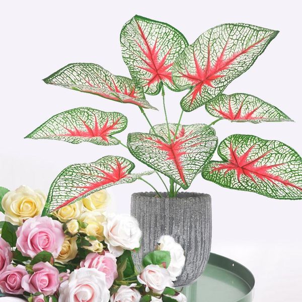 

decorative flowers & wreaths 9 heads green wedding decoration simulatedtaro leaves artificial plant creative fashion festive po props