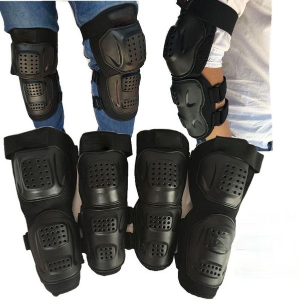 

elbow & knee pads motorcycle racing anti-fall four-piece off-road equipment rider protective gear summer breathable, Black;gray
