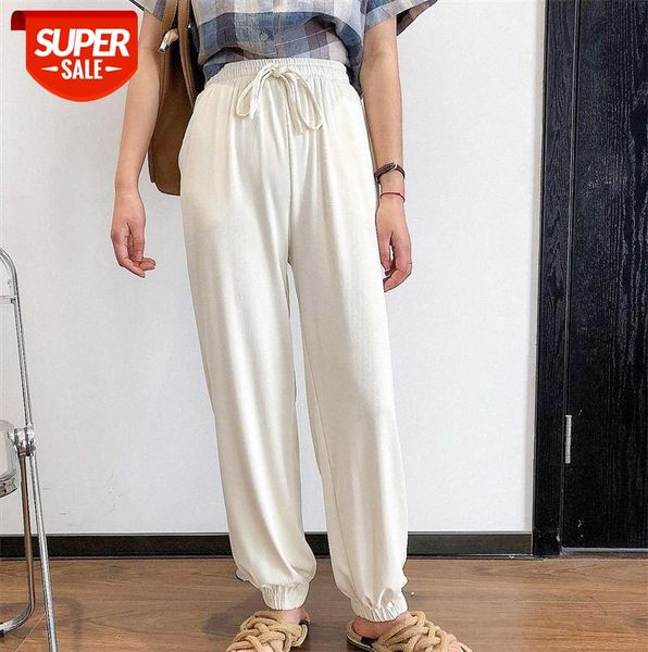 

li zhiqi drape elastic high waist slimming solid color loose casual harem long pants 110635 #4t3r, Black;gray