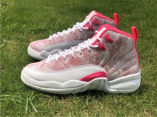 

jumpman 12 xii arctic punch basketball shoes womens 12s designer pink white sports sneakers with size