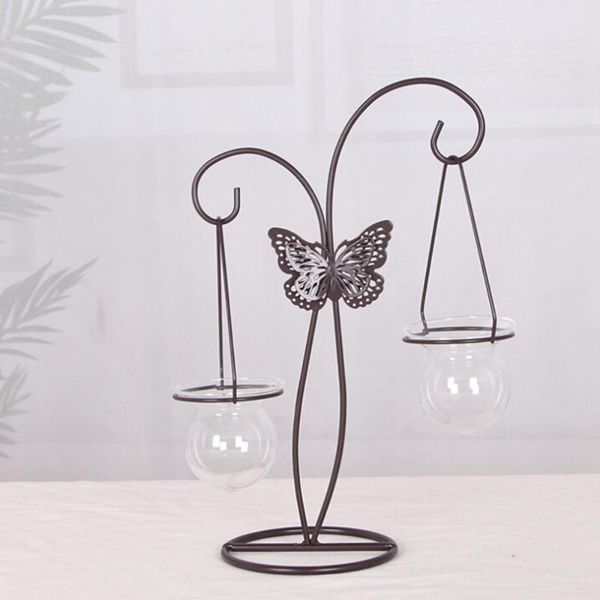 

vases butterfly design planter glass vase hydroponic water plants air stand home office deskdecor