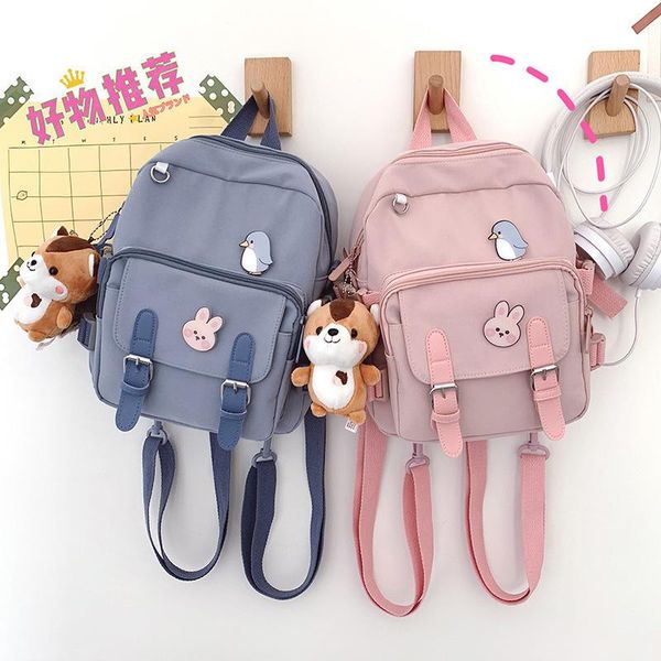 

school bags fashion mini backpack women kawaii shoulder bag for teenage girls multi-function small bagpack ladies travle backpacks