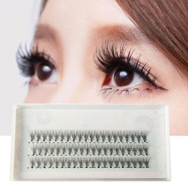 

false eyelashes 60pcs 10 root 0.1mm thickness natural grafting fiber long realistic eyelash extensions for beauty