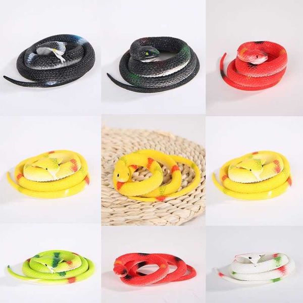 

creative trickery high simulation toy soft glue scary whole person rubber animal fake snake round halloween prank