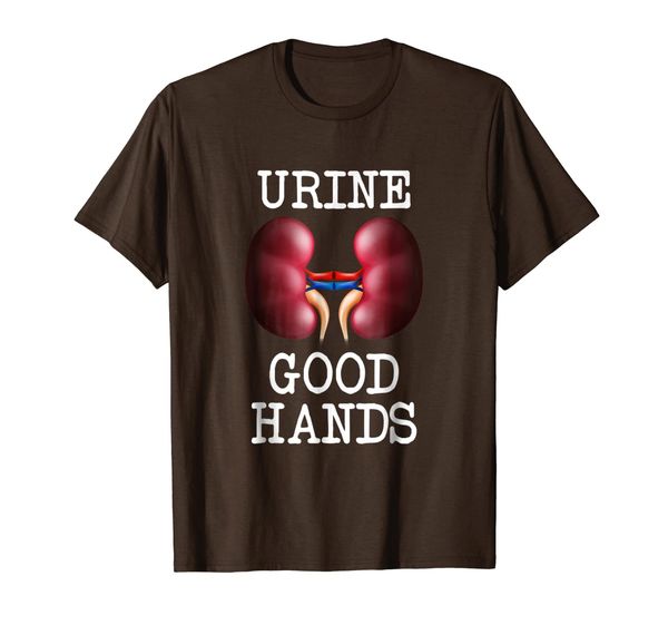 

urine good hands pun dialysis tech technician t shirt, White;black