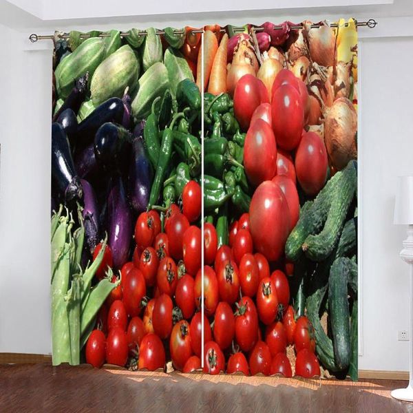 

curtain & drapes po fruit curtains 3d set for bed room living office el home wall decorative decoration