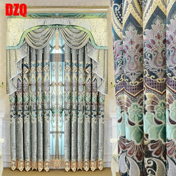 

curtain & drapes european luxury curtains for living room water soluble embroidery bedroom shade valance