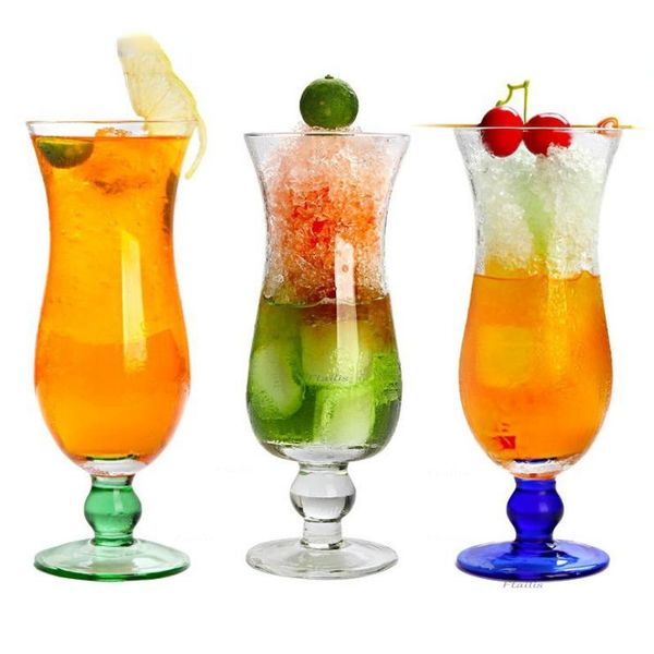 

wine glasses beautiful figure 485ml creative blue green base cocktail cup fashion hurricane coffee juice cold ink drinkware beer steins