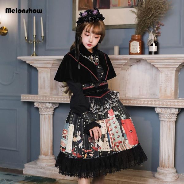 Повседневные платья Melonshow Gothic Lolita платье черное плюс размер одежда Kawaii. Викторианская женщина гот для женщин