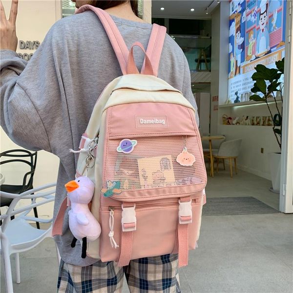

backpack fashion girls large capacity bookbag for teenager schoolbag korean harajuku cute travel ladies