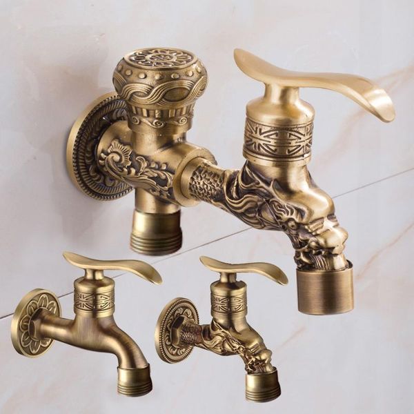

bathroom sink faucets doodii carved wall mount zinc alloy antique bibcock garden wash basin faucet decorative outdoor mop taps torneira pare