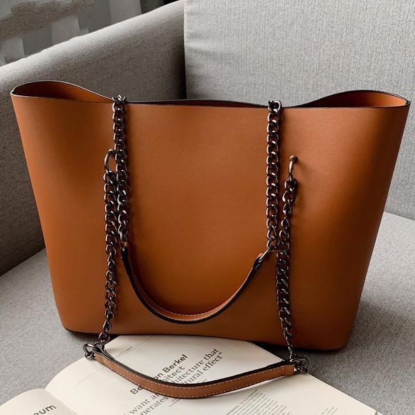 

evening bags 2021 women tote bag casual leather large capacity chain shoulder