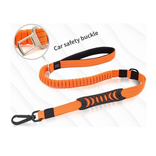

dog collars & leashes pet rope reflective elasticity car safety buckle leash for small medium large dogs puppy collar harness