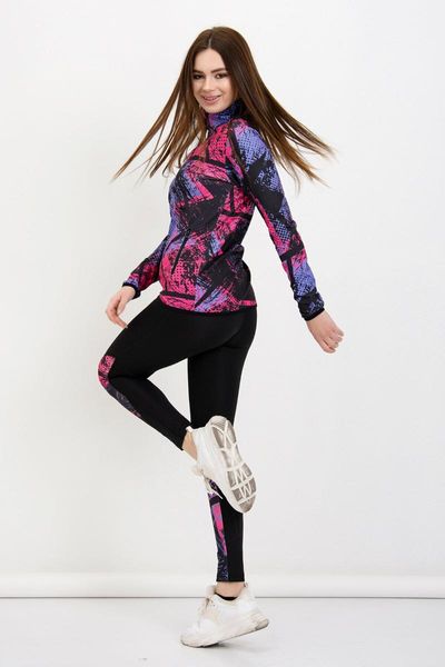 

women's leggings purple fitness sportswear tights tracksuit sm19456, Black