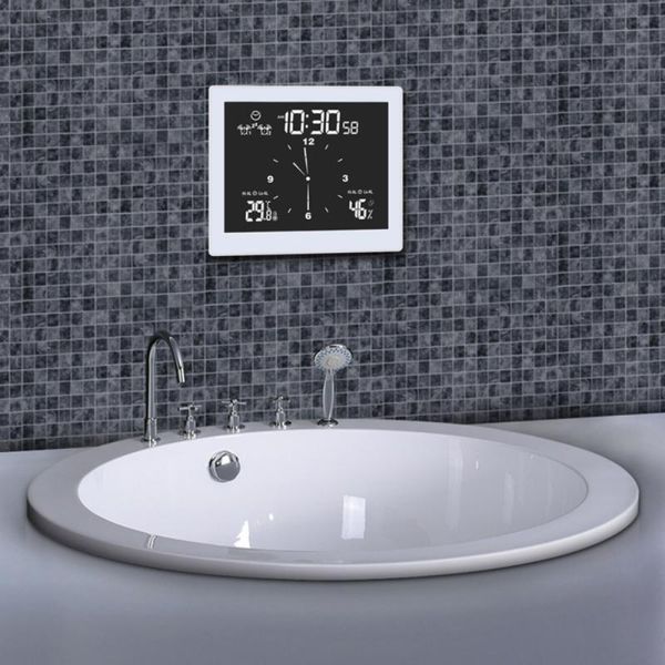 

other clocks & accessories waterproof lcd digital bathroom wall clock hanging humidity rain timer alarm home desktop