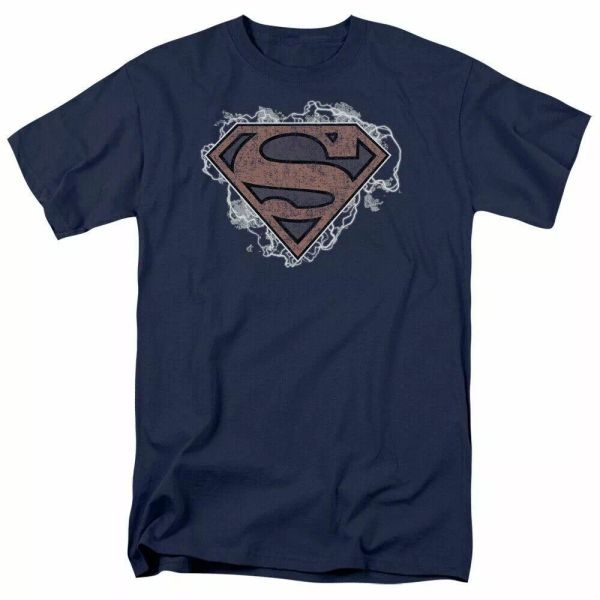 

superman storm cloud supes t shirt mens licensed clark kent dc comics tee navy, White;black