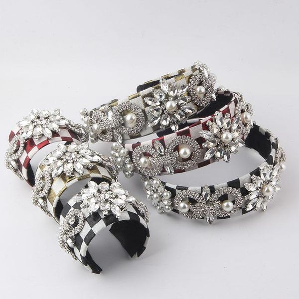 

hair clips & barrettes rhinestone check open headband bracelet fashion baroque personality ladies prom suit accessory 969, Golden;silver