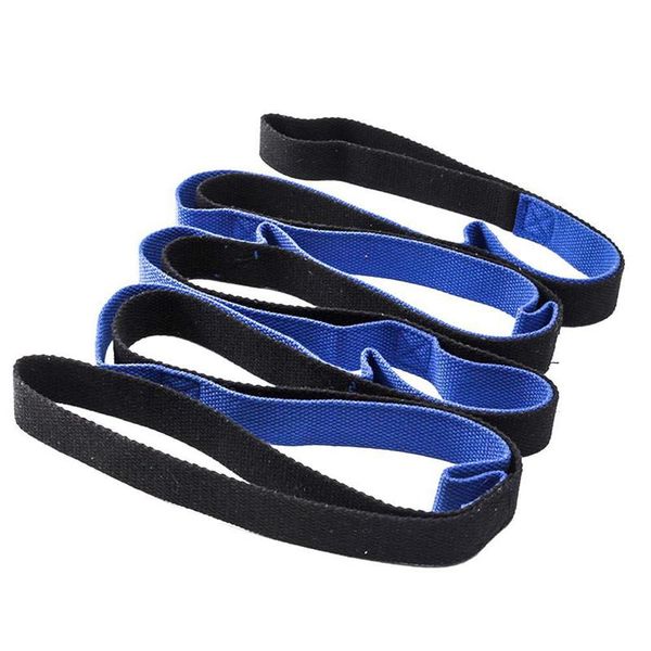 

fitness exercise gym rope waist resistance belt 2m / 6.6ft yoga stretch strap anti-gravity with grip loops bands