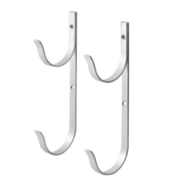 

pool & accessories 2pcs pole hanger premium aluminium holder for poles swimming and garden tools