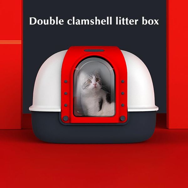 

other cat supplies double flip litter box fully enclosed oversized toilet