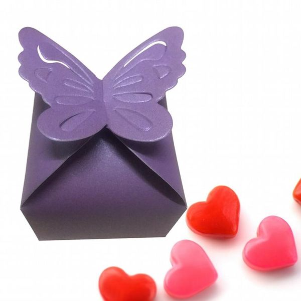 

gift wrap 10pcs creative candy box lovely iridescent paper packaging boxes party supplies for wedding festival (purple)