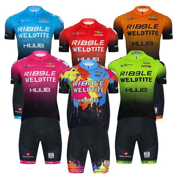 

racing sets 2021 huub cycling team jersey 20d set mtb quick dry bicycle clothing bike clothes ropa ciclismo summer men short maillot culotte, Black;blue