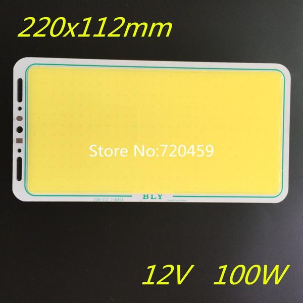

2pcs led cob module lights glowing plate 2mm thickness dc12v 100w chip strip panel light 220x112mm modules