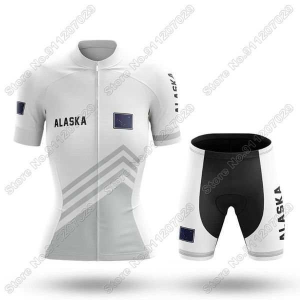 

racing sets alaska s4 white - women cycling jersey set summer clothing road bike suit mountain bicycle shirt bib short, Black;blue