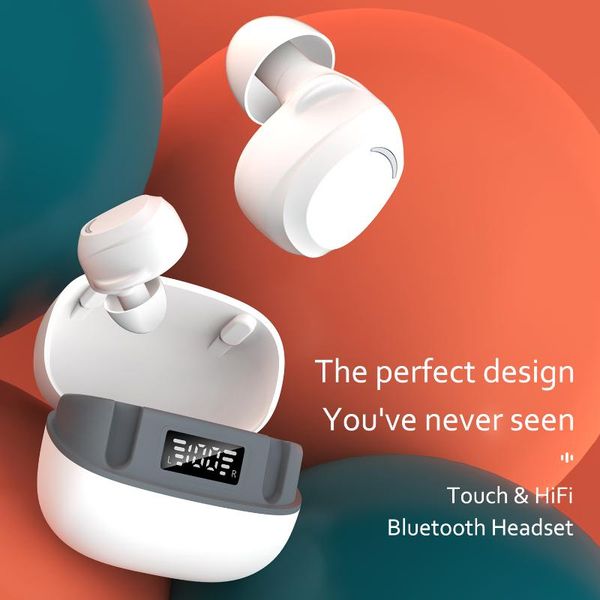 

cell phone earphones tws headset mini hifi in-ear touch true wireless warehouse ipx6 waterproof with digital display business earp