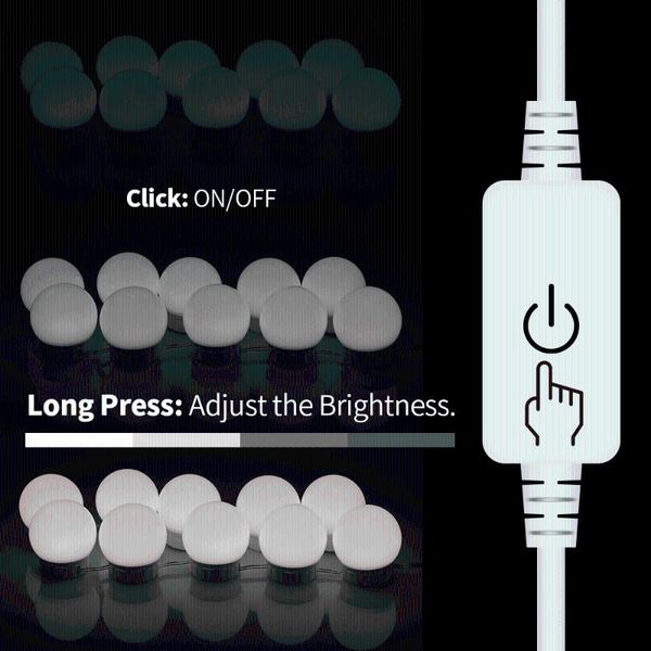 

vanity lights canling led 12v makeup mirror light bulb stepless dimmable wall lamp 6 10 14bulbs kit for dressing table