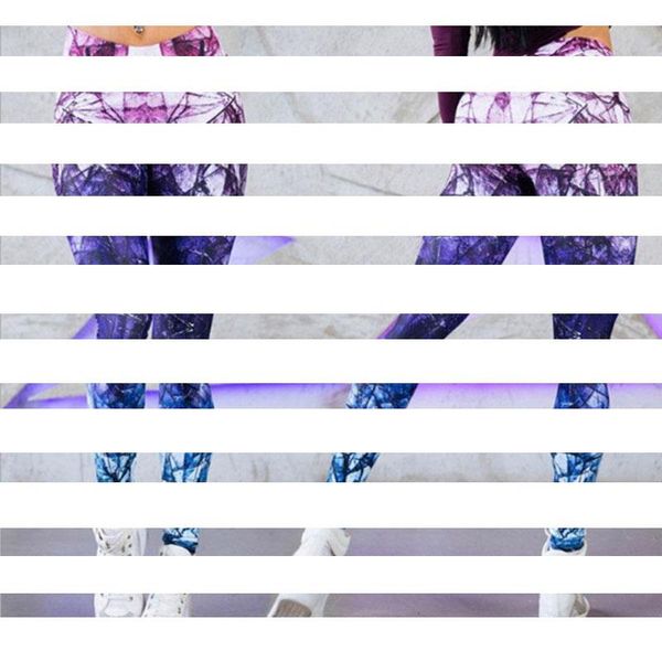 

women's leggings women print, Black