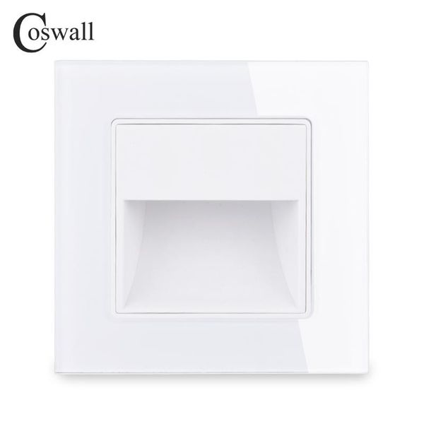 

smart home control coswall porch / corridor corner stair lamp wall footlights switch crystal glass panel c1 series black white gold grey