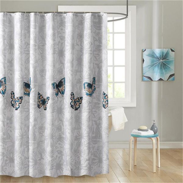 

fuwatacchi shower curtains animals butteryfly pattern printed fabric bath screen waterproof product bathroom decor with 12 hooks