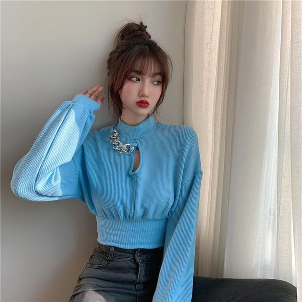 

women's sweaters women 2021 autumn winter fashion solid color knitted female short slim sweater ladies warm pullover w648, White;black