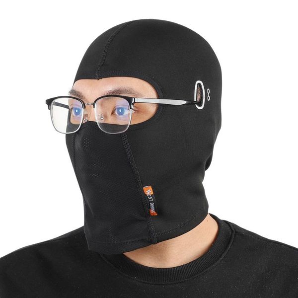 

cycling caps & masks west biking winter warm motorcycle headgear mask mountaineering ski fleece windproof riding cap with eyeglasses hole 20, Black
