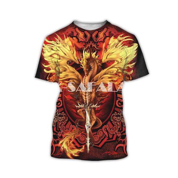 

men's t-shirts summer man sport 3d t shirt harajuku evil light fire dragon print shirts mens fashion casual short sleeve tee -2, White;black