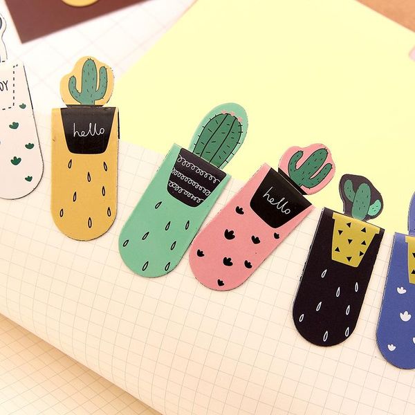 

bookmark 3pc fresh cute cactus magnetic bookmarks books marker of page student stationery school office supply for